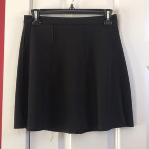 Black flowing mini skirt